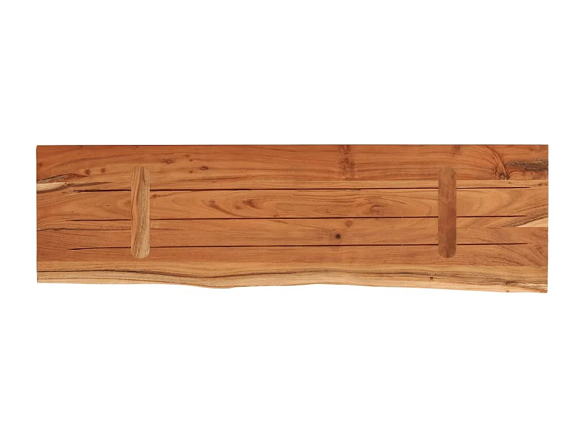 Étagère murale rectangulaire massif acacia bordure assortie