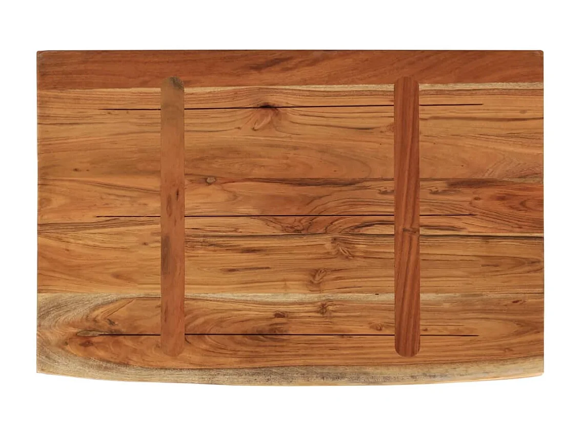 Étagère murale rectangulaire massif acacia bordure assortie