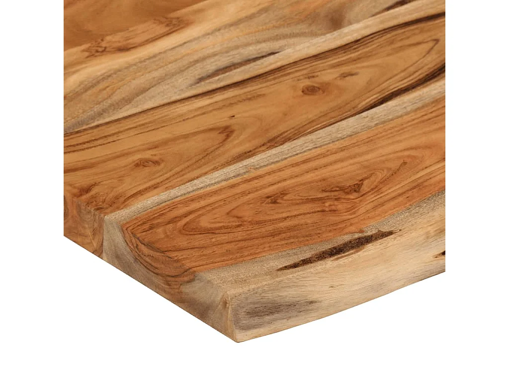 Étagère murale rectangulaire massif acacia bordure assortie