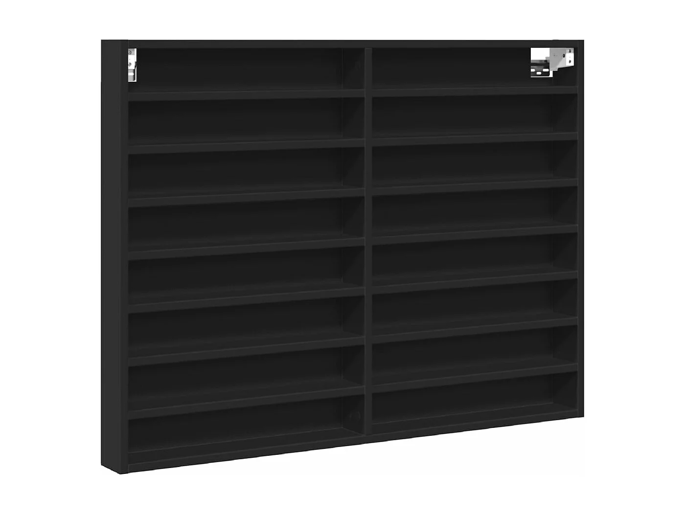 Vitrinenschrank Schwarz 100x8,5x75 cm Holzwerkstoff