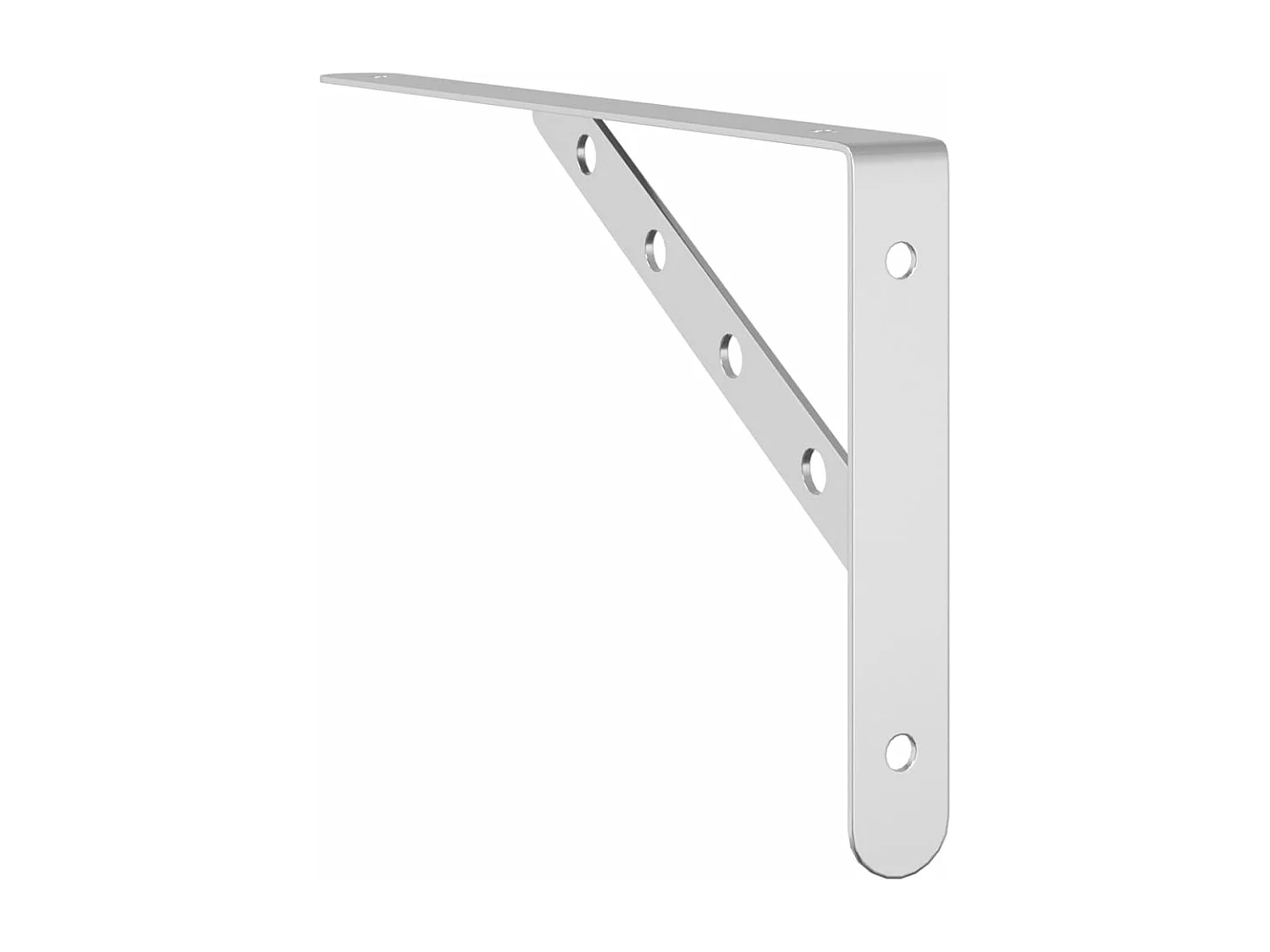 Supports d'étagères 4pcs 30x2,5x15,5cm argenté acier inoxydable