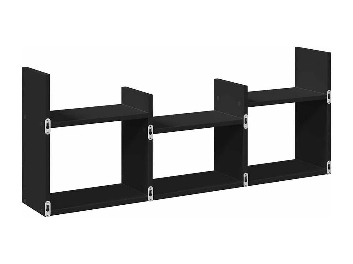 Mobile a Parete 100x18x40 cm Nero in Legno Multistrato