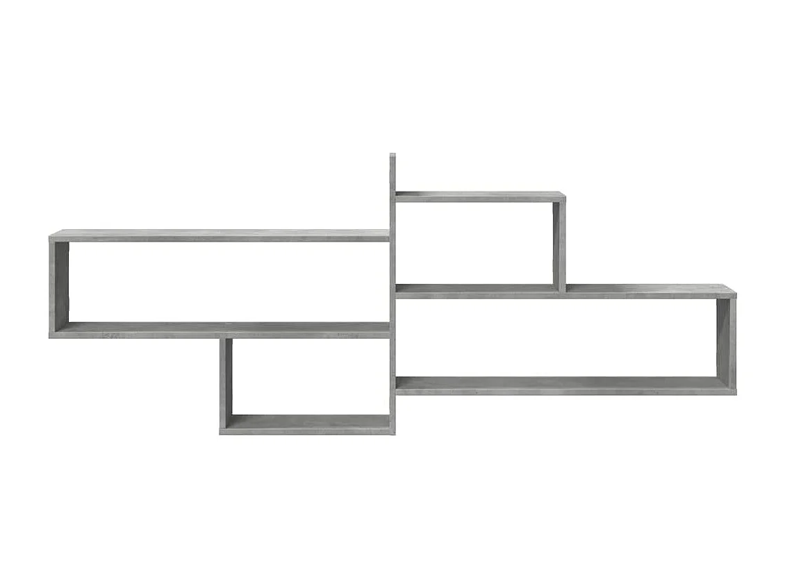 Estante de pared madera ingeniería gris hormigón 167,5x18x68 cm