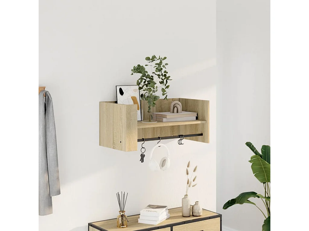 Étagère murale chêne sonoma 70,5x35x30,5 cm bois d'ingénierie