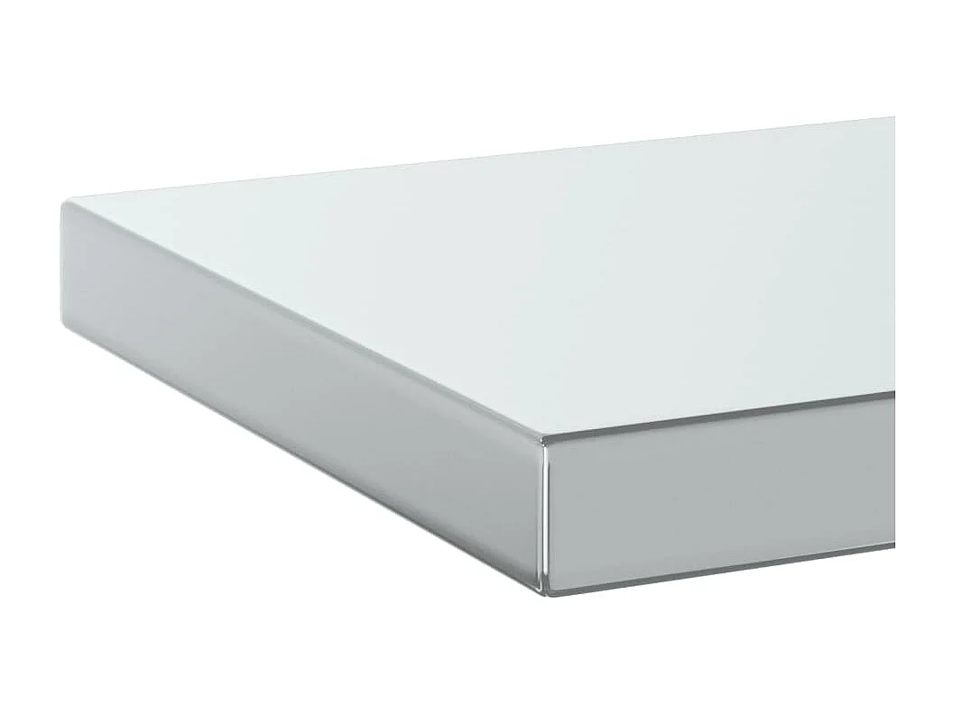 Estantes de pared 2 uds acero inoxidable plateado 100x23,5x3 cm