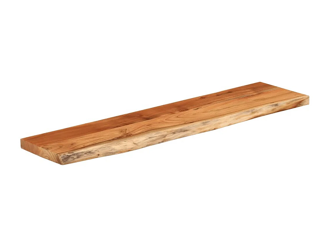 Prateleira de parede retangular 120x30x2,5 cm acácia maciça