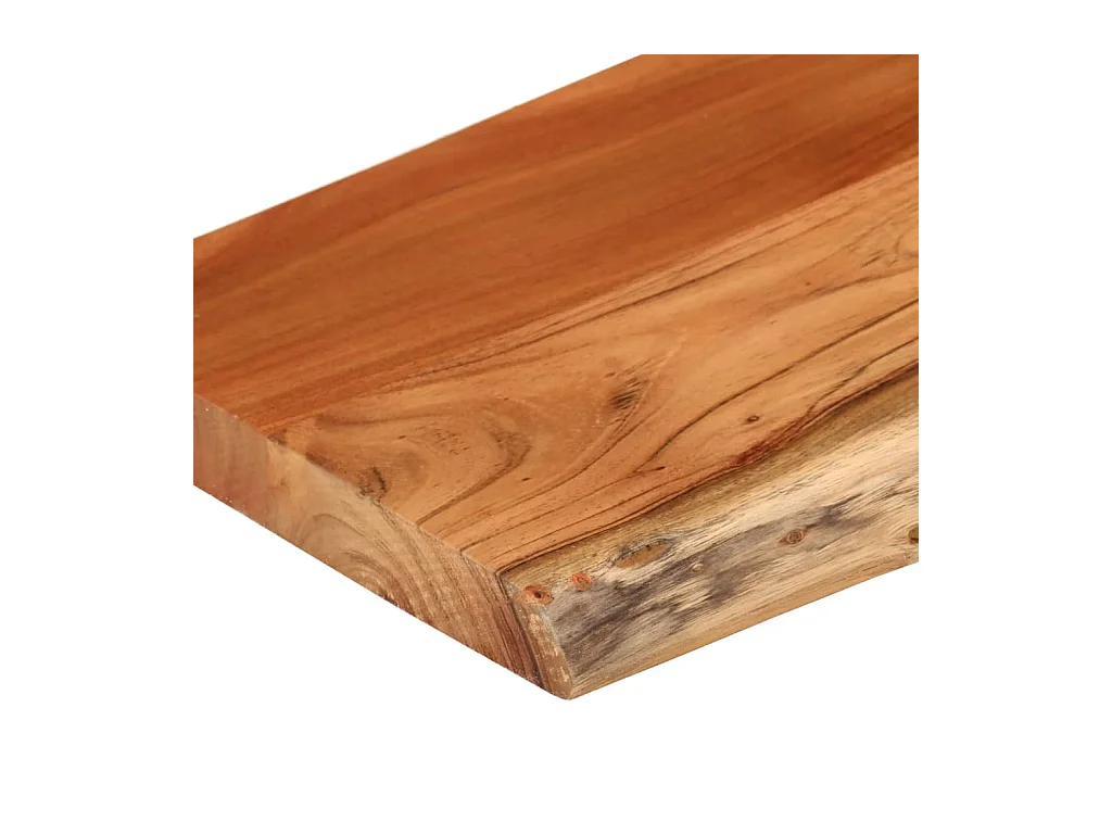 Prateleira de parede retangular 120x30x2,5 cm acácia maciça