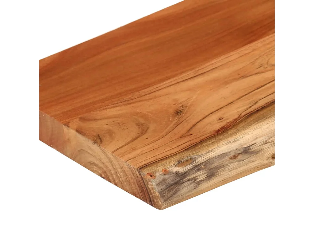Estante pared rectangular madera acacia borde vivo 120x30x2,5cm
