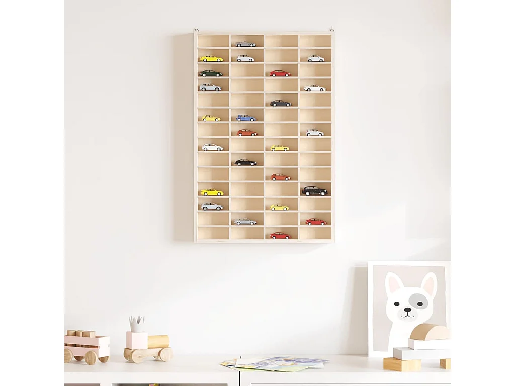 Wandvitrine mit 56 Fächern 40x4,5x60 cm