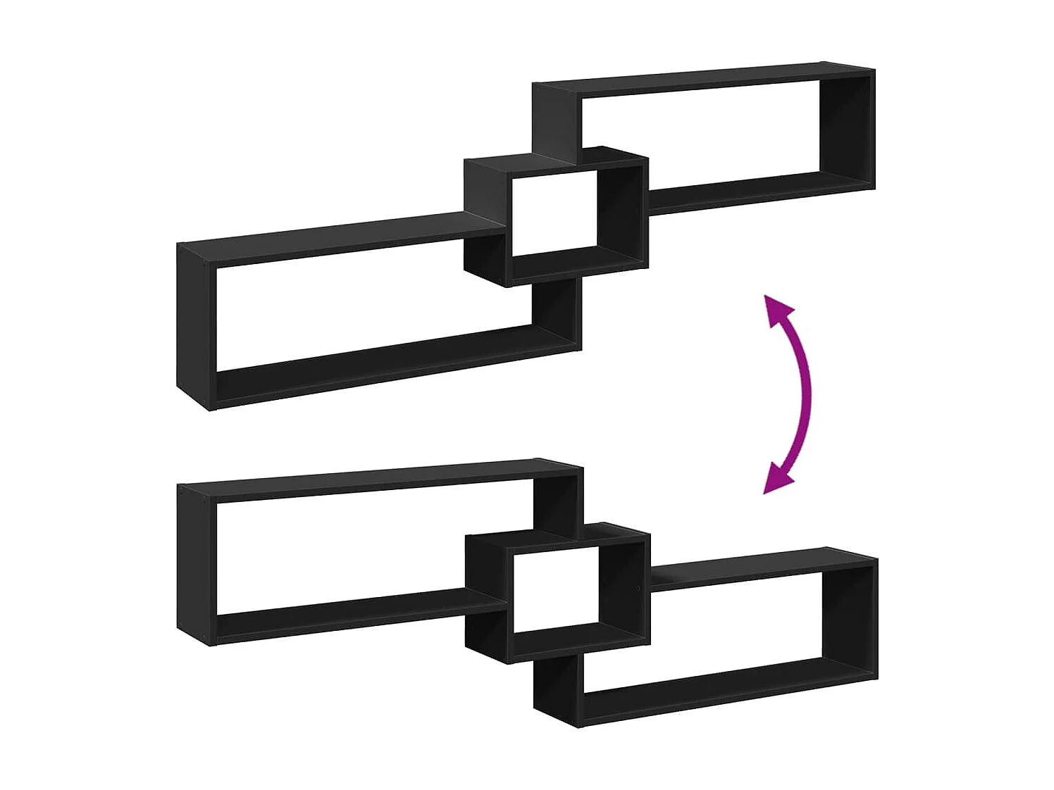 Armario de pared madera de ingeniería negro 158x18x53 cm