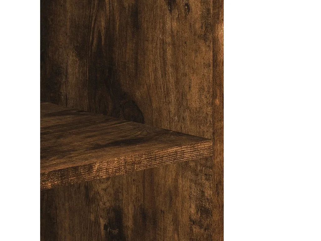 Armoire murale chêne fumé 75x35x60 cm bois d'ingénierie