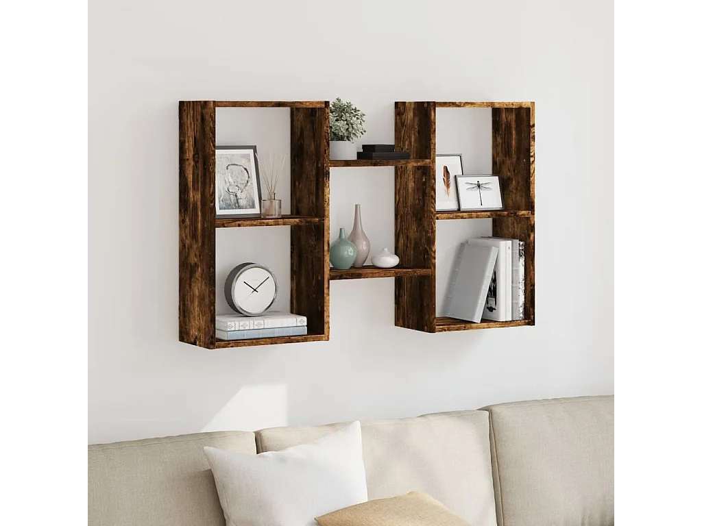 Wandregal Räuchereiche 96x18x60 cm Holzwerkstoff