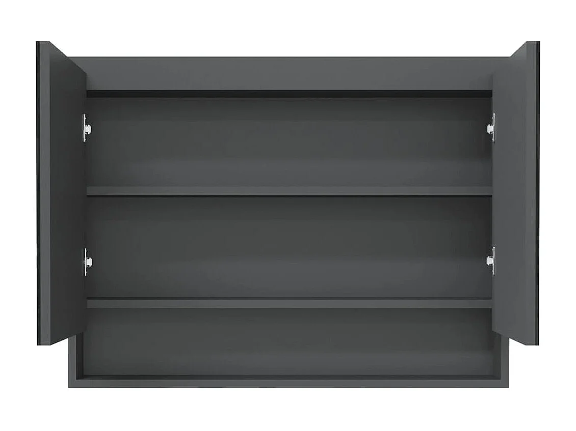 Spiegelschrank fürs Bad 80x15x60 cm MDF Grau