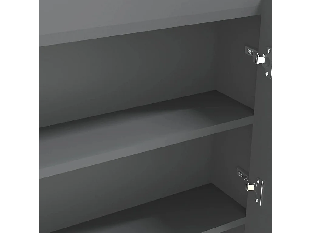 Spiegelschrank fürs Bad 80x15x60 cm MDF Grau