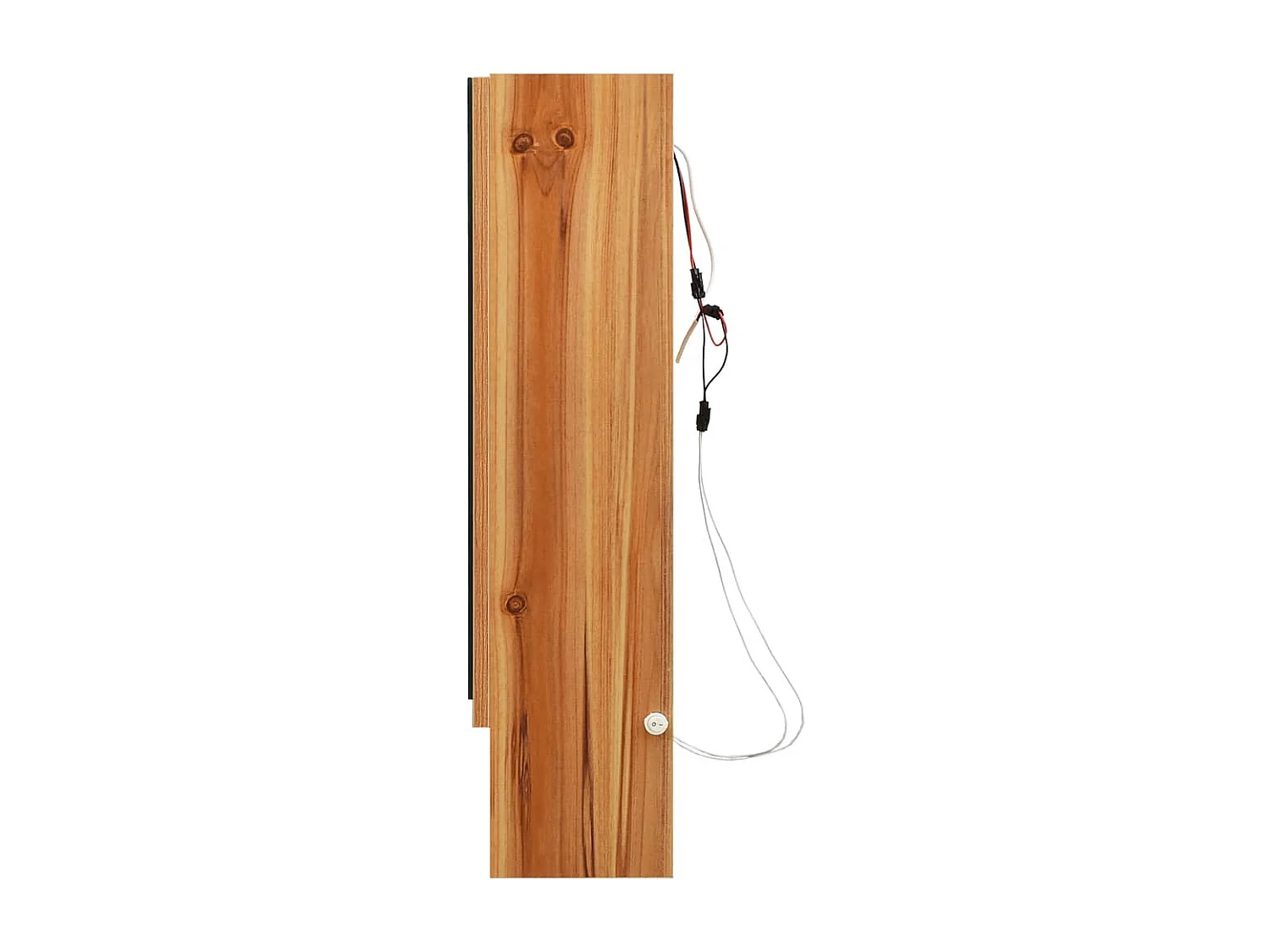 Armadietto a Specchio con LED Rovere 80x15x60 cm in MDF