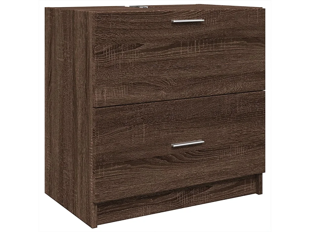 Meuble d'évier chêne marron 59x37x59 cm bois d'ingénierie