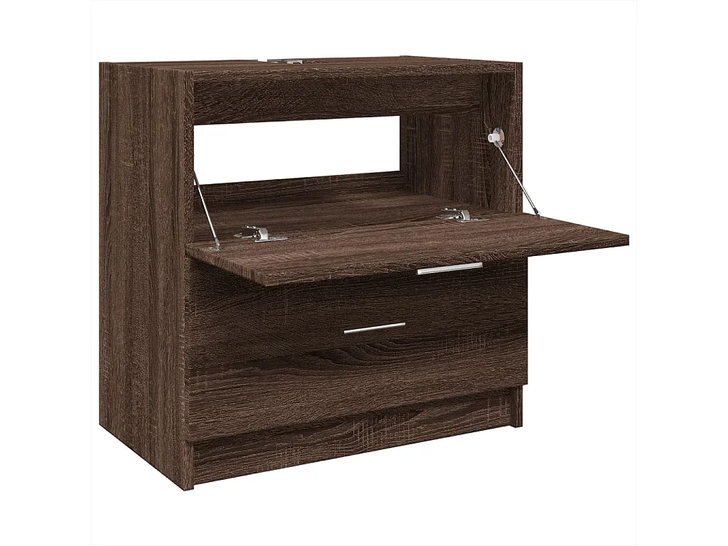 Meuble d'évier chêne marron 59x37x59 cm bois d'ingénierie