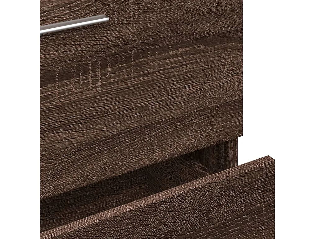 Meuble d'évier chêne marron 59x37x59 cm bois d'ingénierie