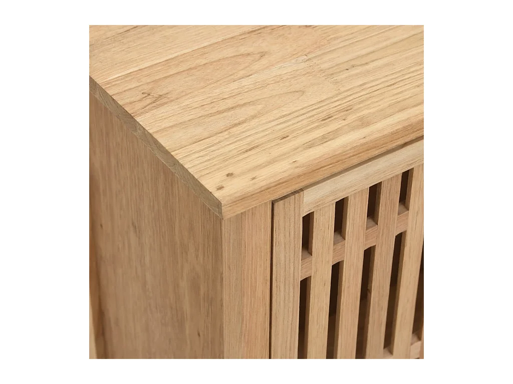 Armario de lavabo madera maciza de nogal 66x29x61,5 cm