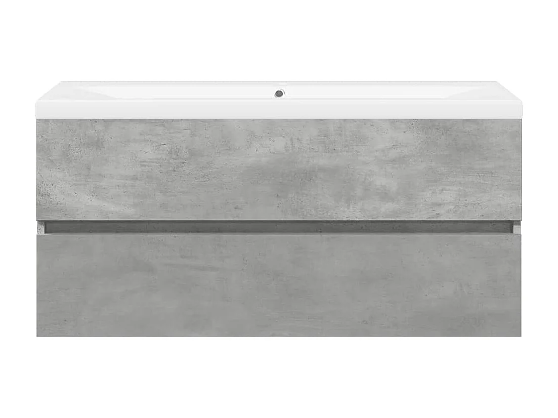 Set di mobili da bagno 2 pezzi grigio cemento