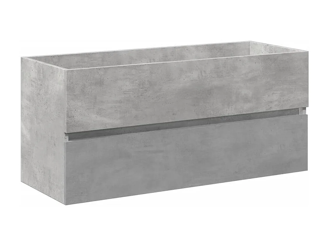 Set di mobili da bagno 2 pezzi grigio cemento