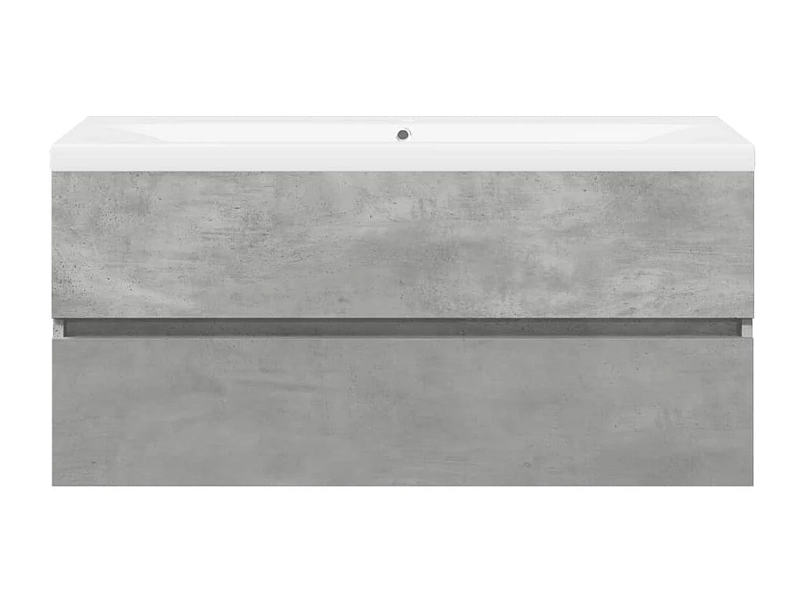 Set di mobili da bagno 2 pezzi grigio cemento