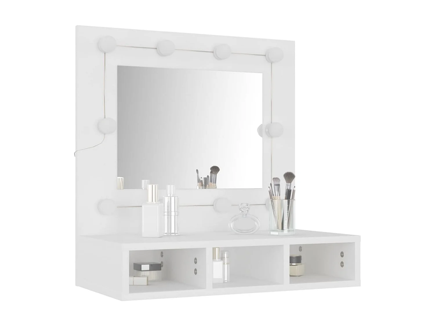 Armoire à miroir avec LED blanc 60x31,5x62 cm