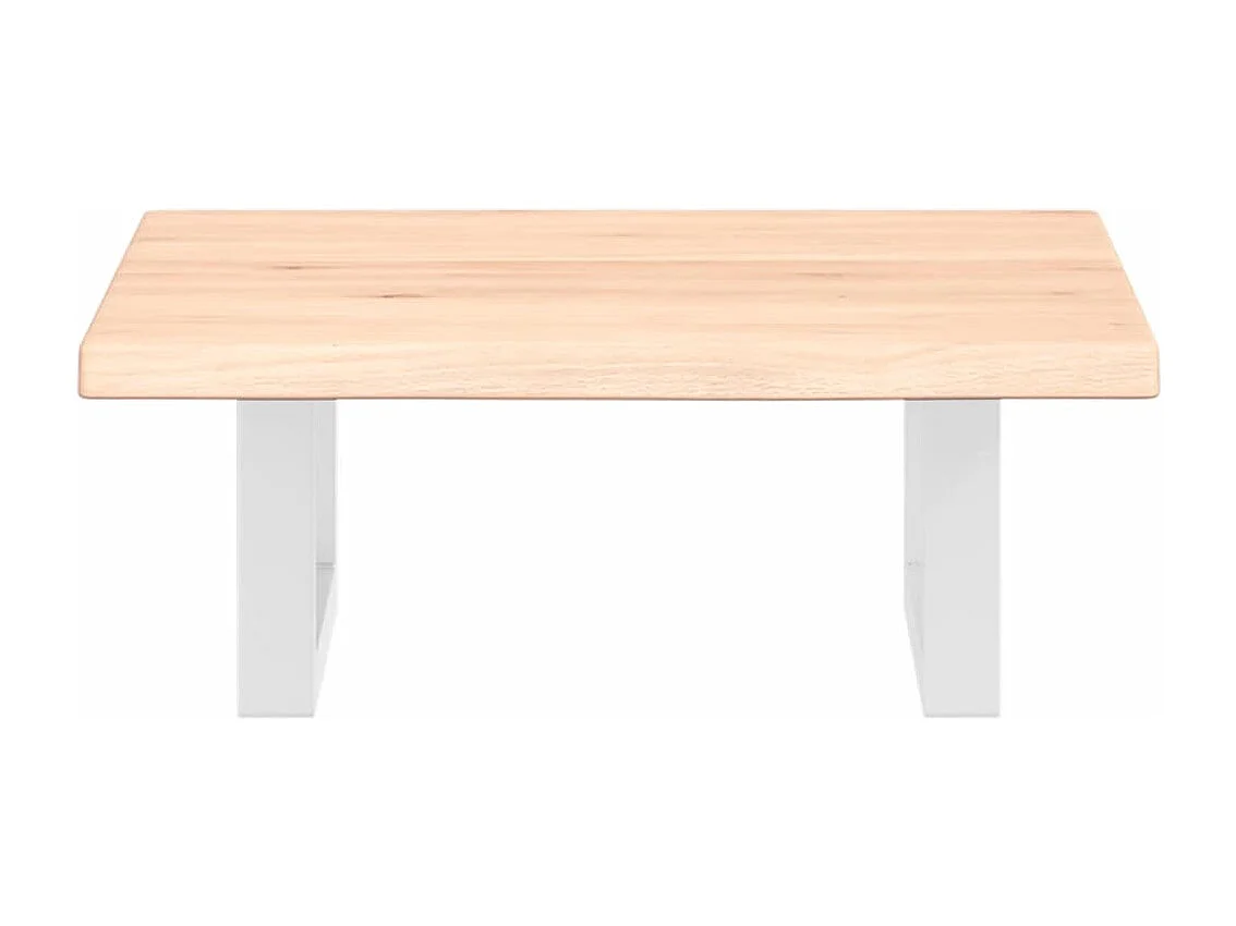 Étagère de vasque murale acier et bois de chêne massif