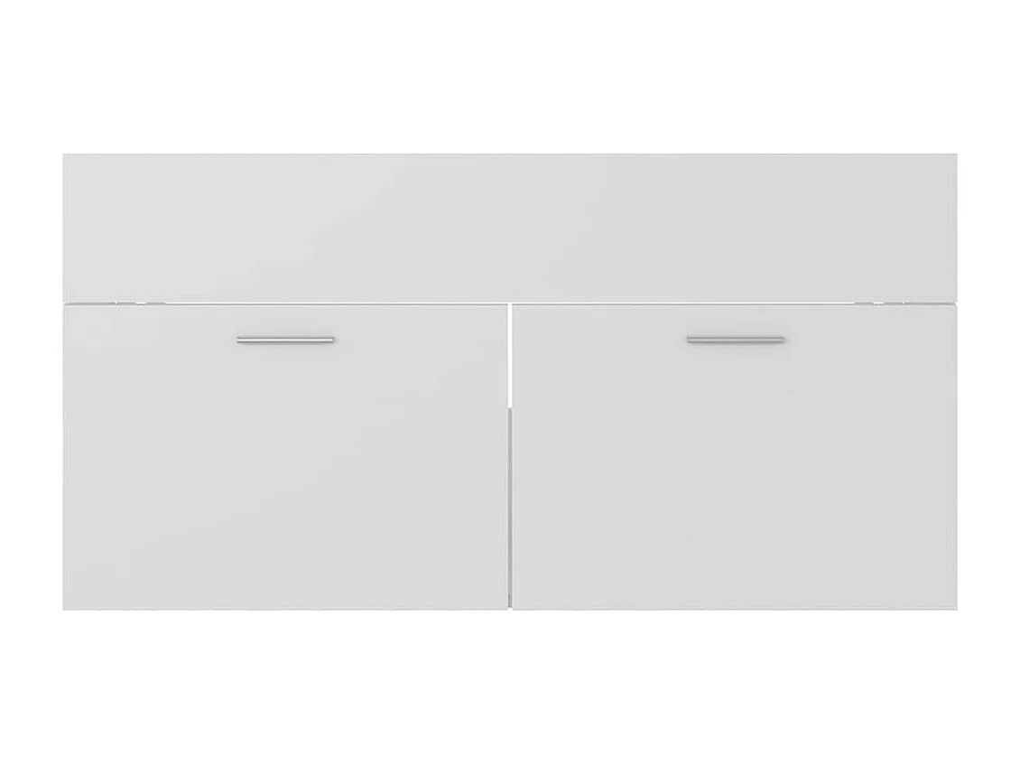 Armoire d'évier avec lavabo intégré Blanc Bois d'ingénierie