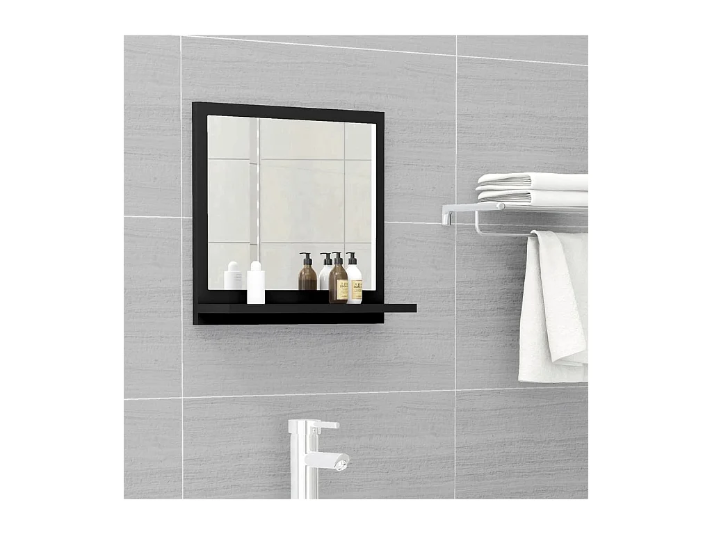 Badkamerspiegel 40x10,5x37 cm bewerkt hout zwart