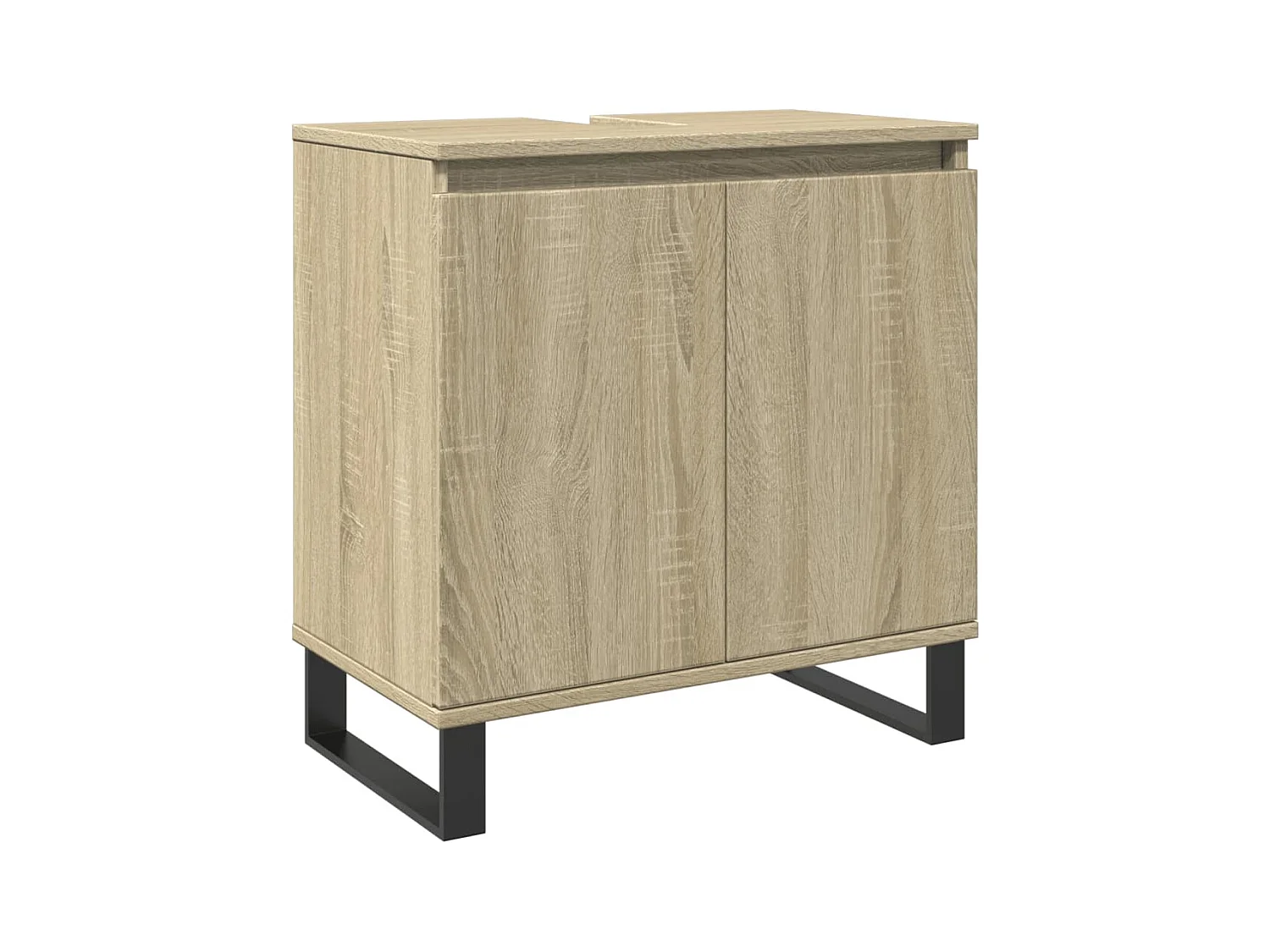Ensemble de meubles de salle de bain 3 pcs chêne sonoma