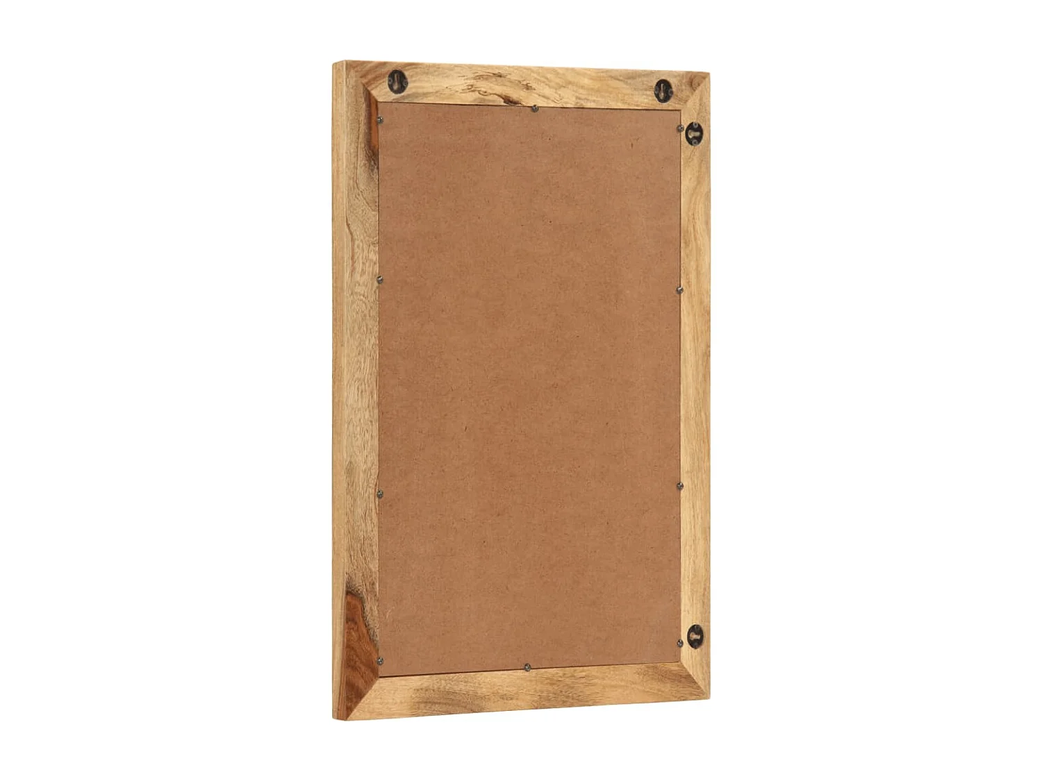 Espelho de banho 50x70 cm madeira maciça de mangueira crua e vidro