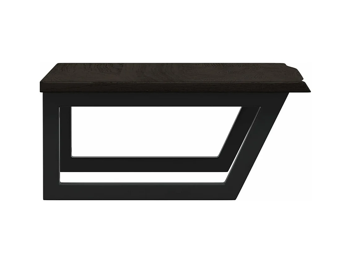 Badkamer wandschap staal en massief eikenhout