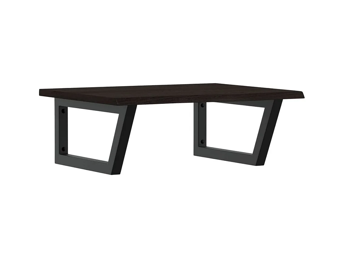 Badkamer wandschap staal en massief eikenhout