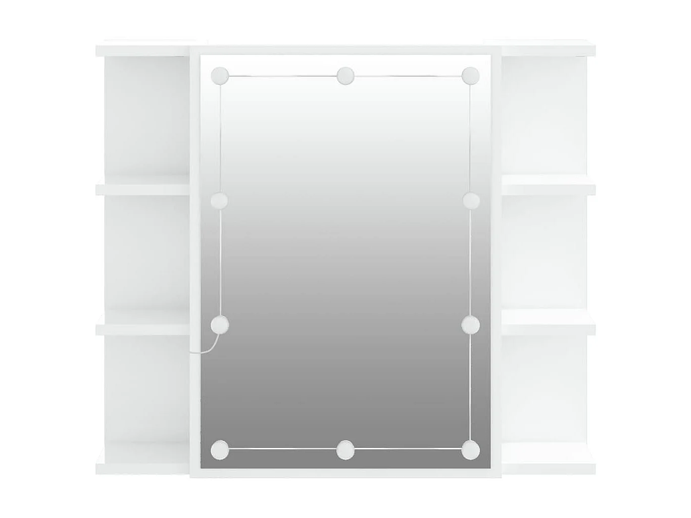 Armoire à miroir avec LED Blanc brillant 70x16,5x60 cm
