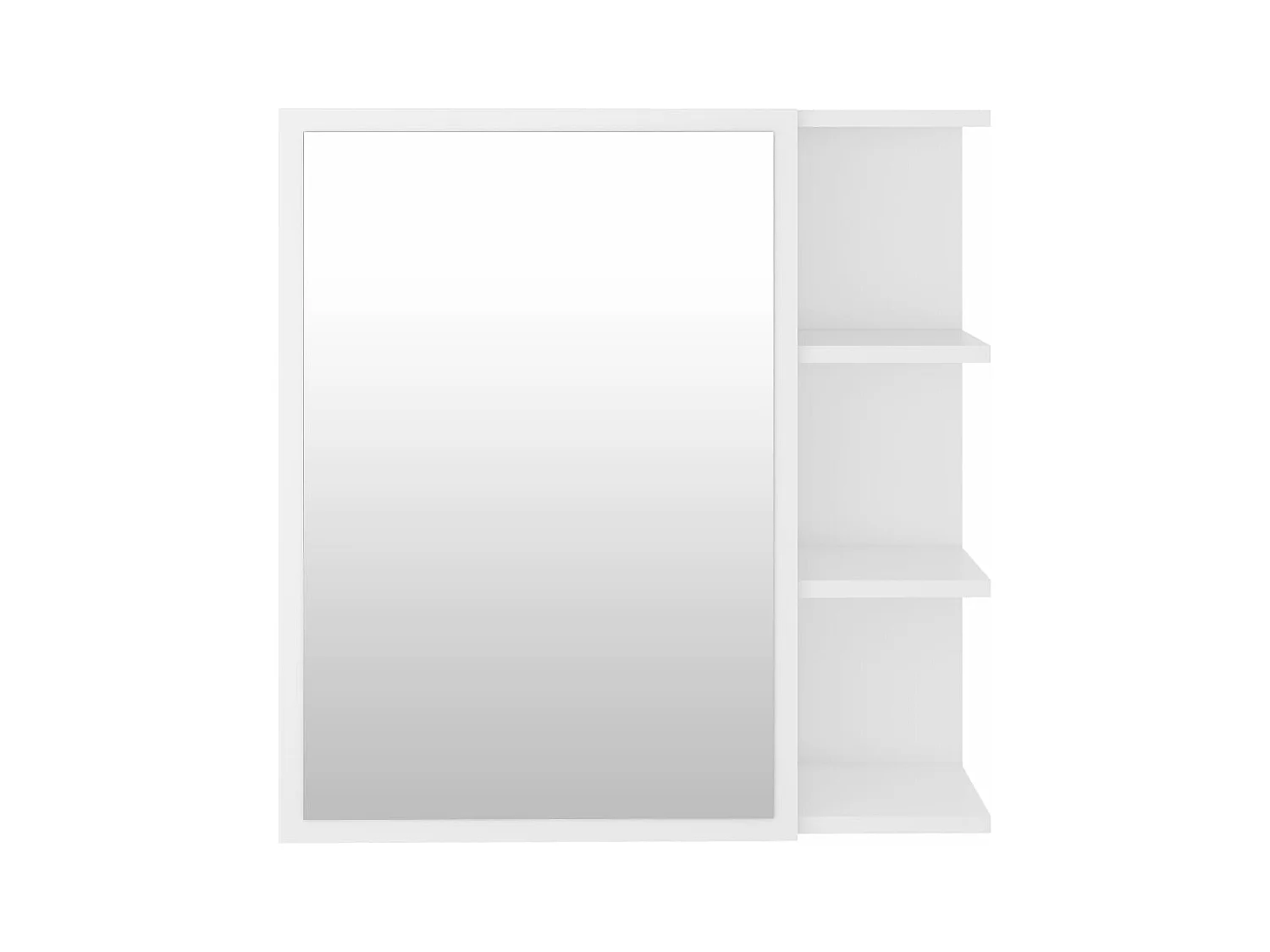 Armoire à miroir de salle de bain Blanc Bois d’ingénierie