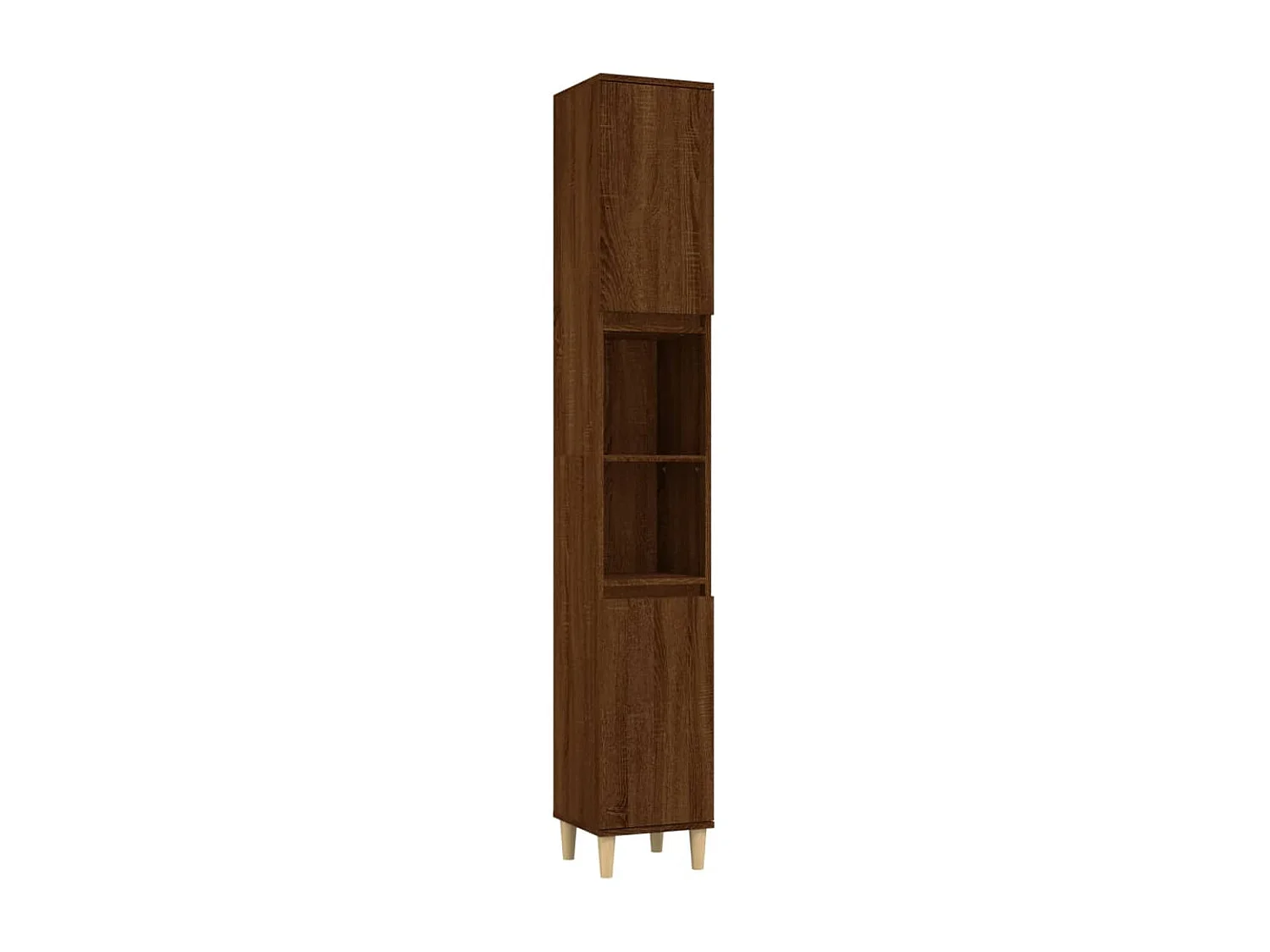 Armoire de bain chêne marron 30x30x190 cm bois d'ingénierie