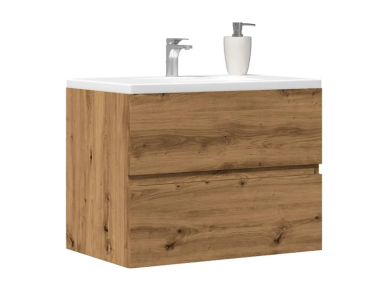 Armoire de salle de bain chêne artisanal bois d'ingénierie