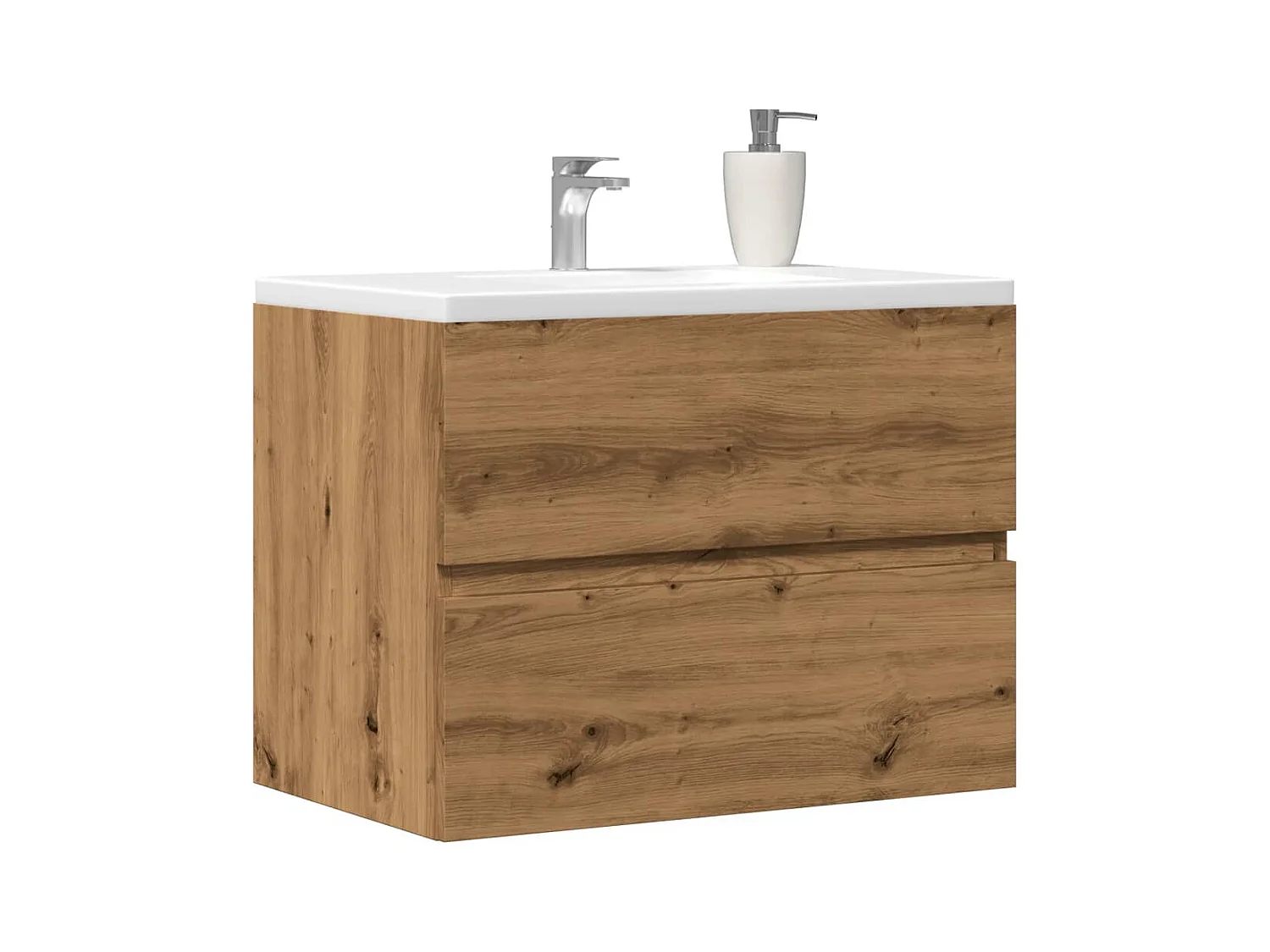 Armoire de salle de bain chêne artisanal bois d'ingénierie
