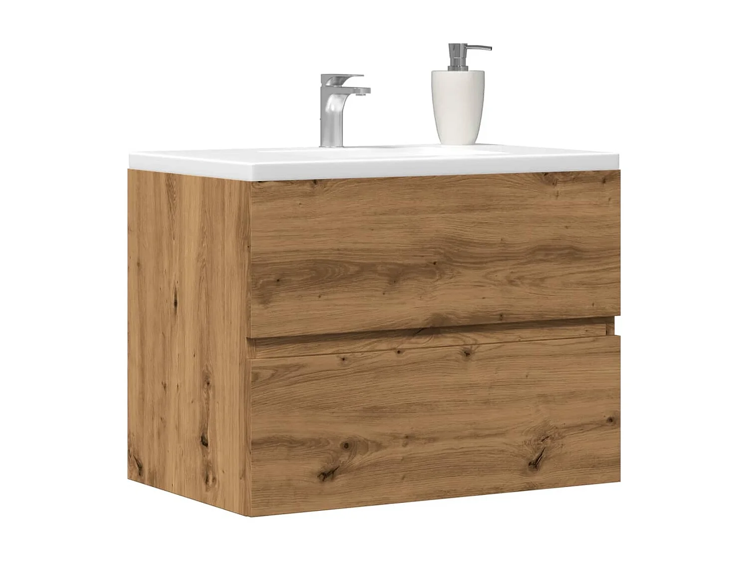 Armoire de salle de bain chêne artisanal bois d'ingénierie