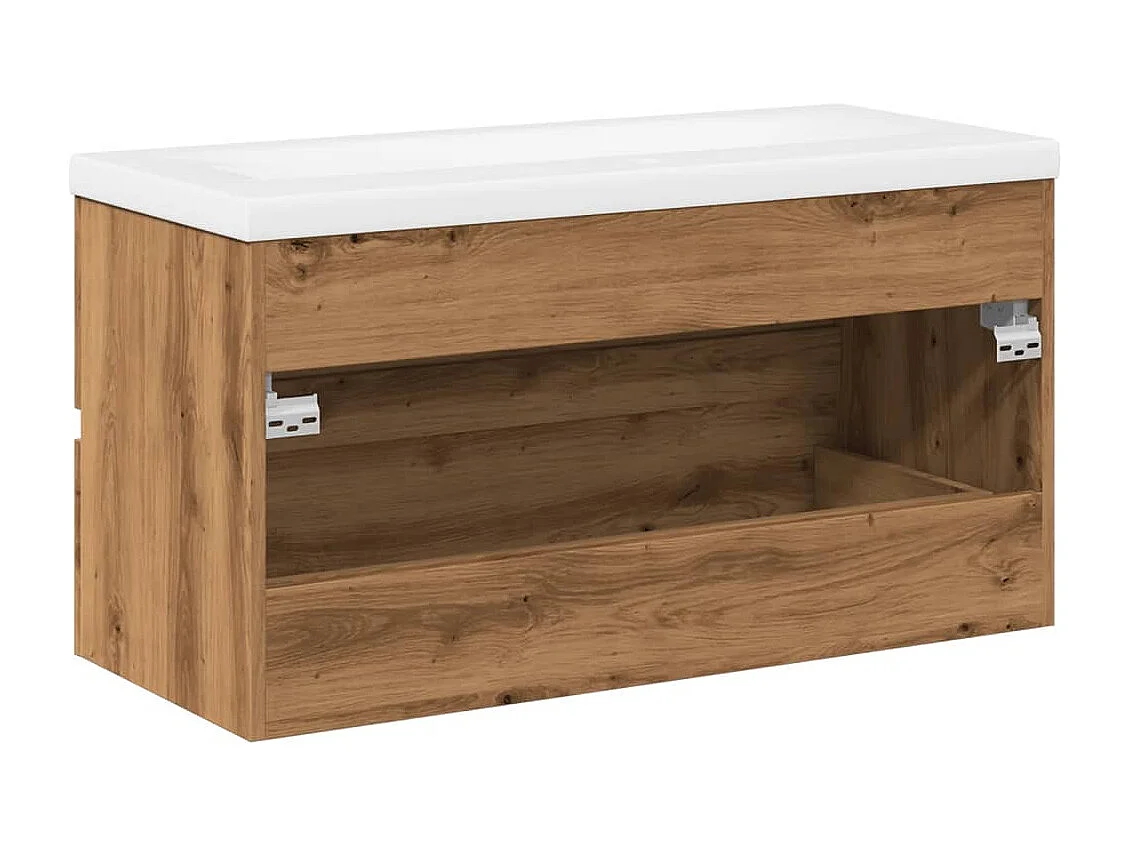 Waschbeckenschrank mit Einbaubecken Artisan-Eiche 91x39,5x49 cm