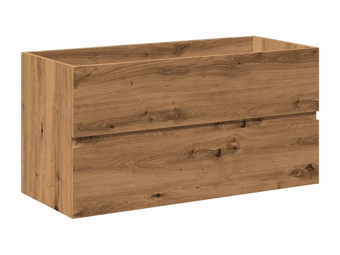 Mobile Bagno Lavabo Integrato Rovere Artigianale 91x39,5x49 cm