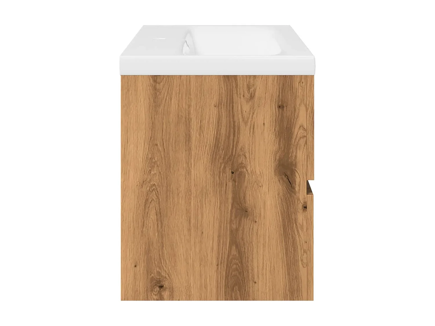 Mobile Bagno Lavabo Integrato Rovere Artigianale 91x39,5x49 cm