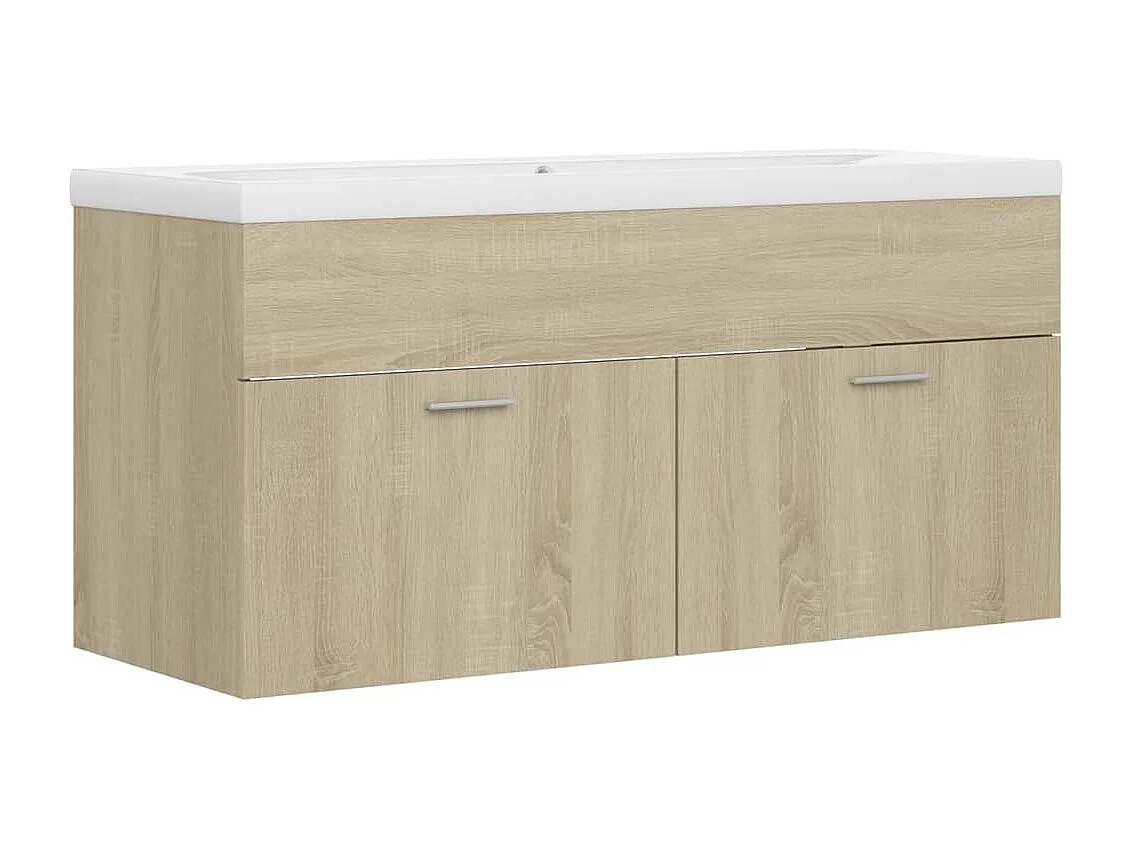 Armário lavatório c/lavatório embutido derivados madeira sonoma