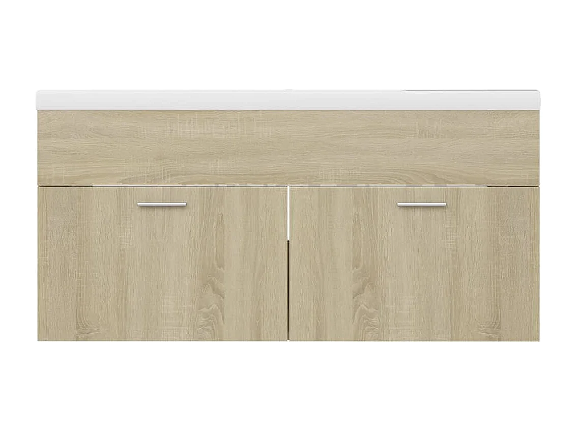 Armário lavatório c/lavatório embutido derivados madeira sonoma