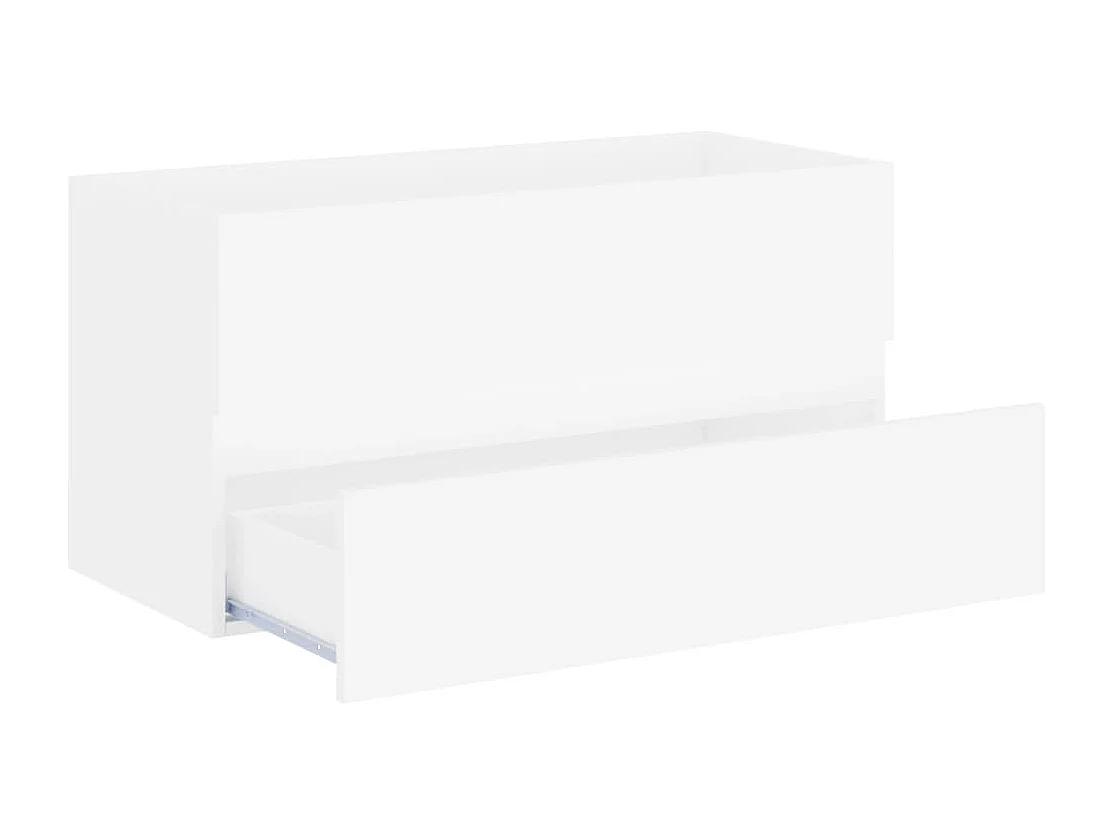 Mobile con Lavabo Integrato Bianco in Legno Multistrato