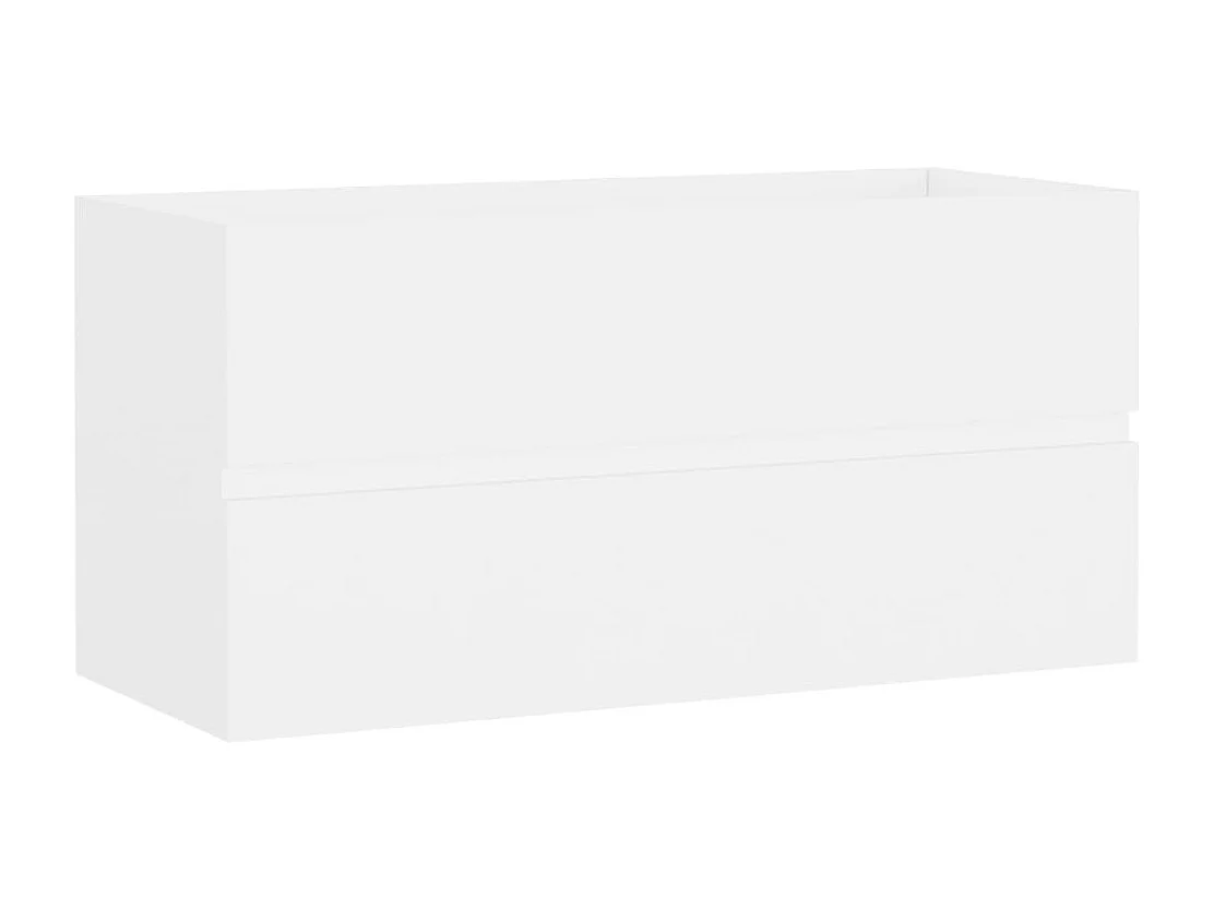 Mobile con Lavabo Integrato Bianco in Legno Multistrato