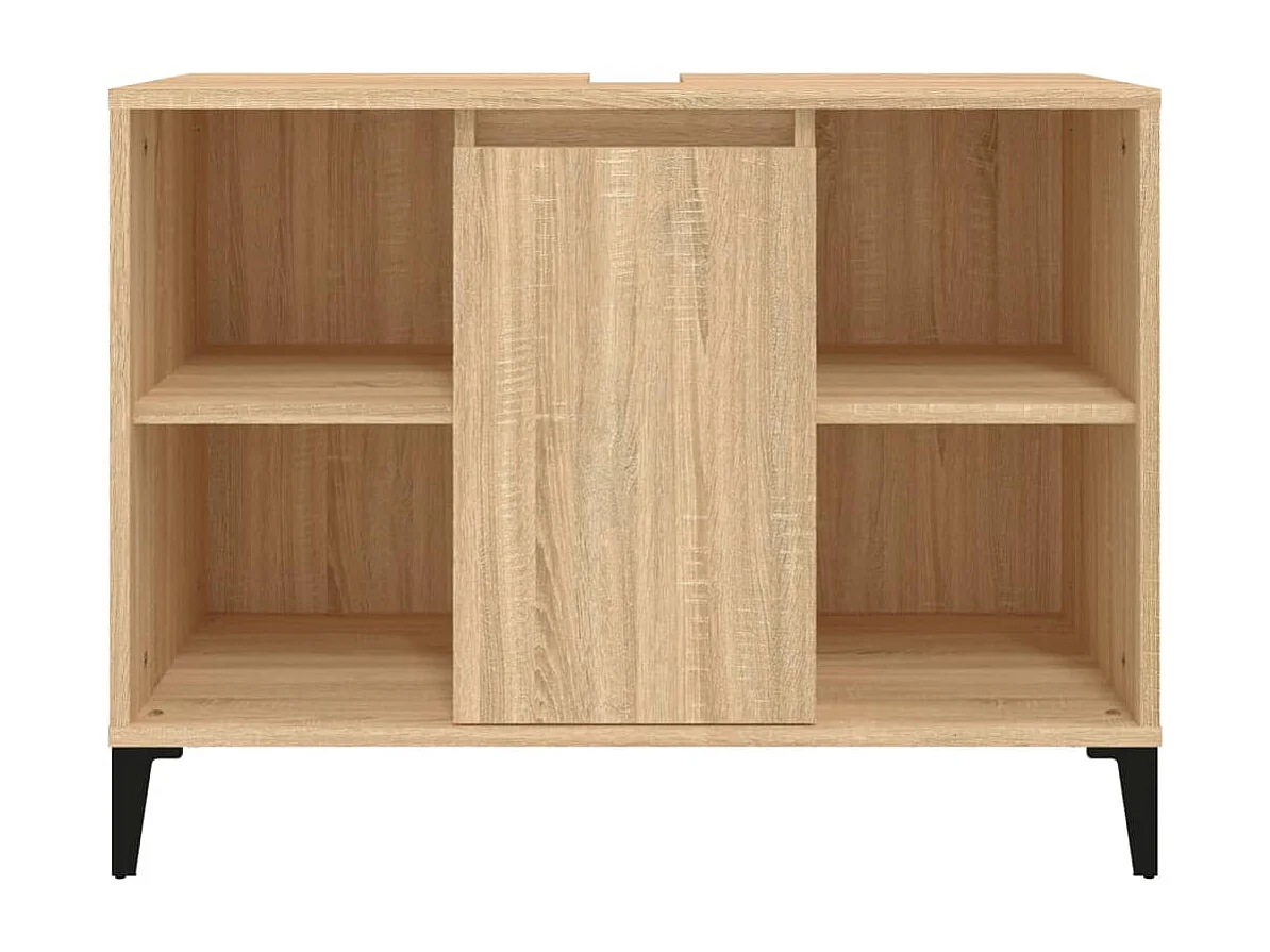 Waschbeckenunterschrank Sonoma-Eiche 80x33x60 cm Holzwerkstoff