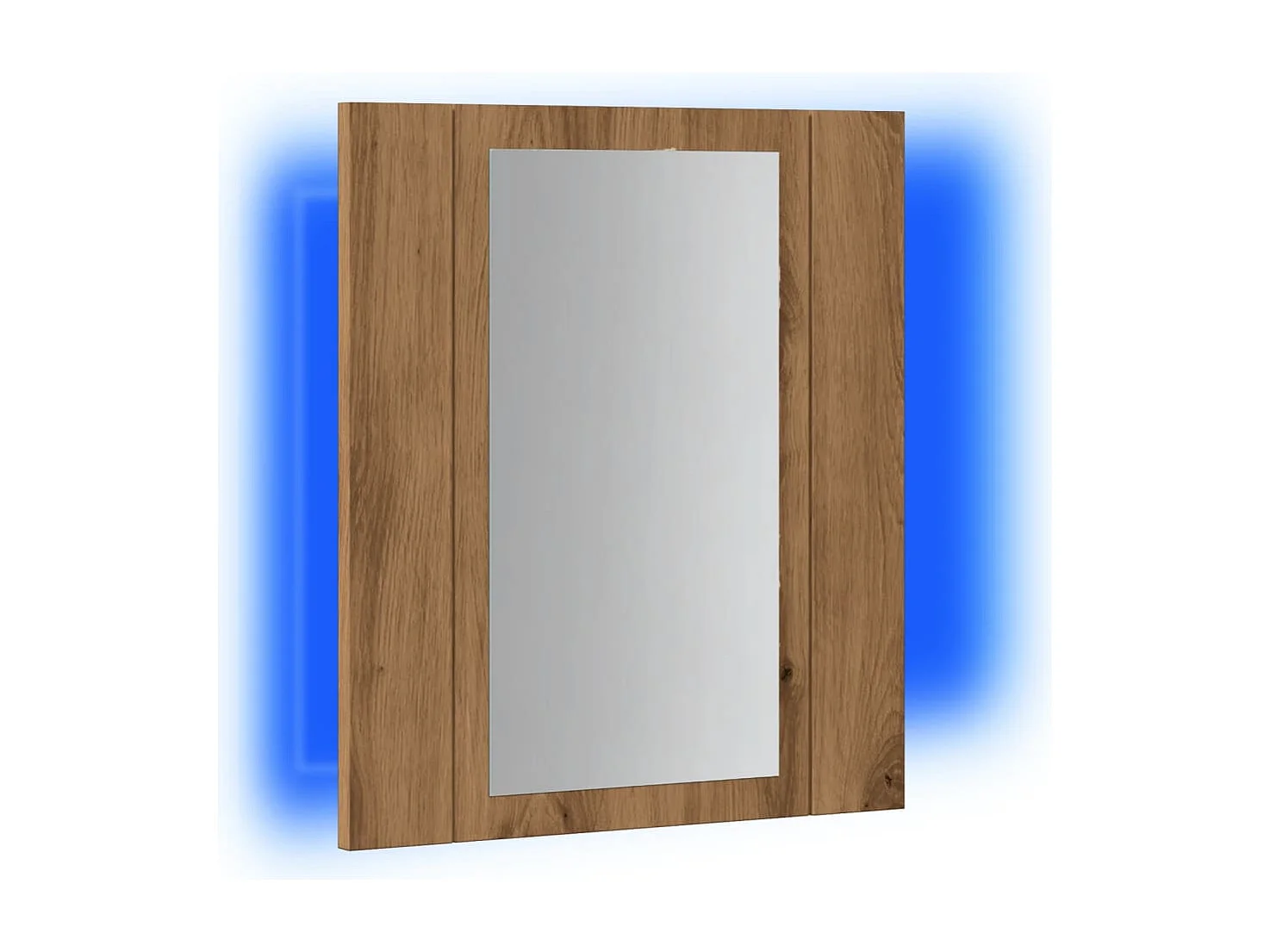 Mobile Bagno Specchio LED Rovere 40x12x45 cm Multistrato