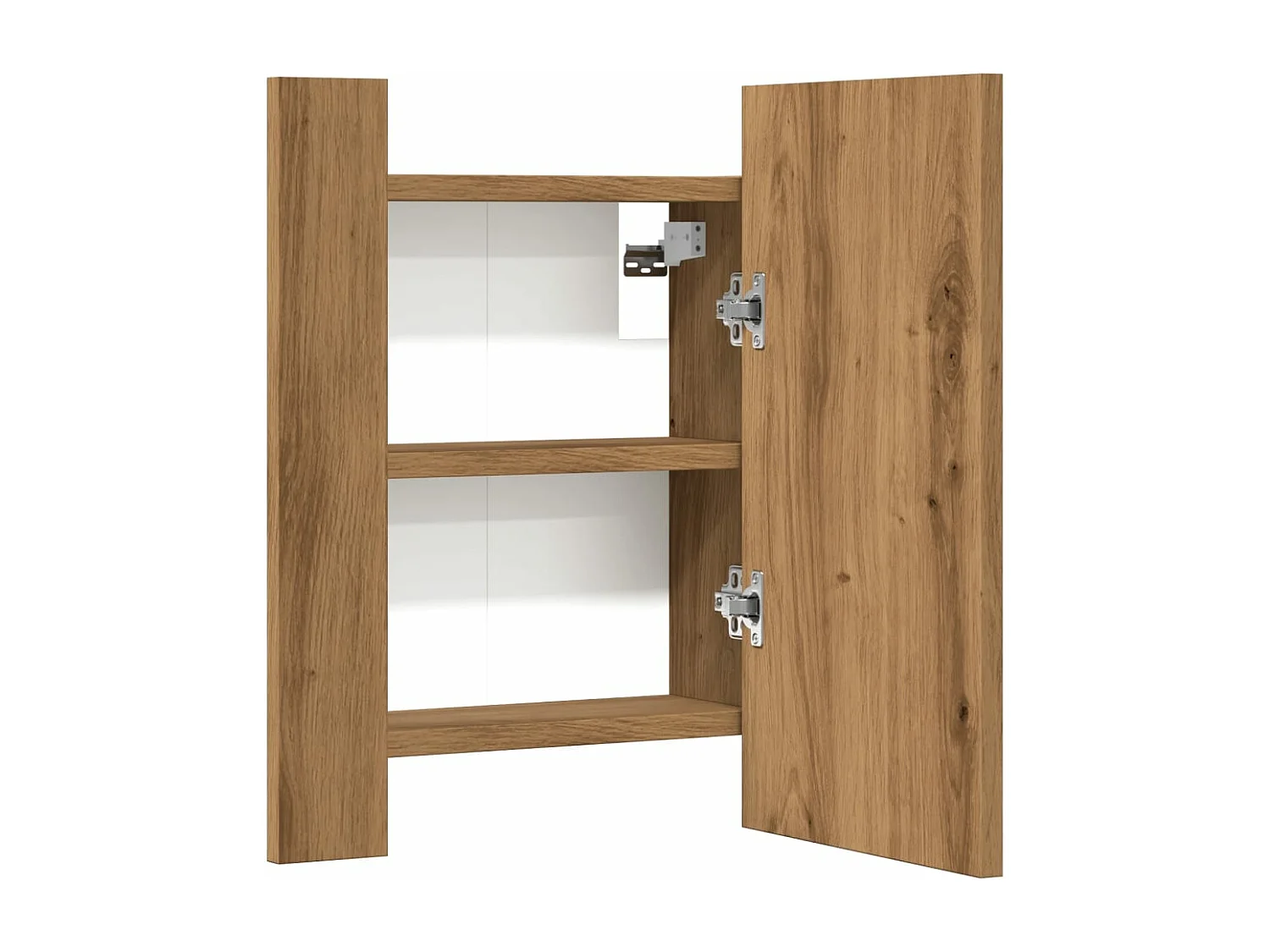 Armoire de salle de bain miroir LED chêne artisanal 40x12x45 cm
